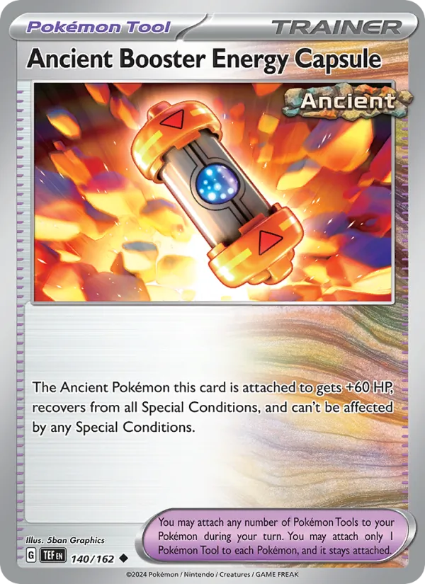 Kartu Ancient Booster Energy Capsule dari Temporal Forces, nomor 140/162