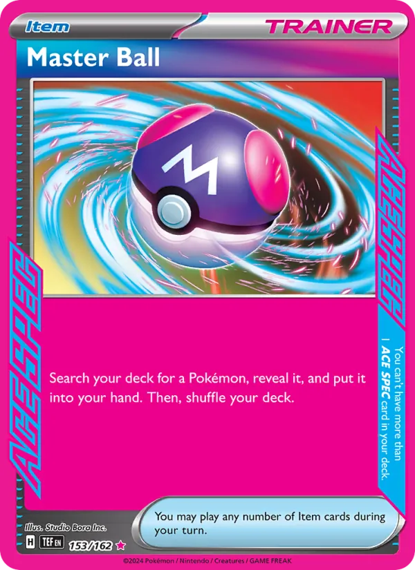 Kartu Master Ball dari Temporal Forces, nomor 153/162