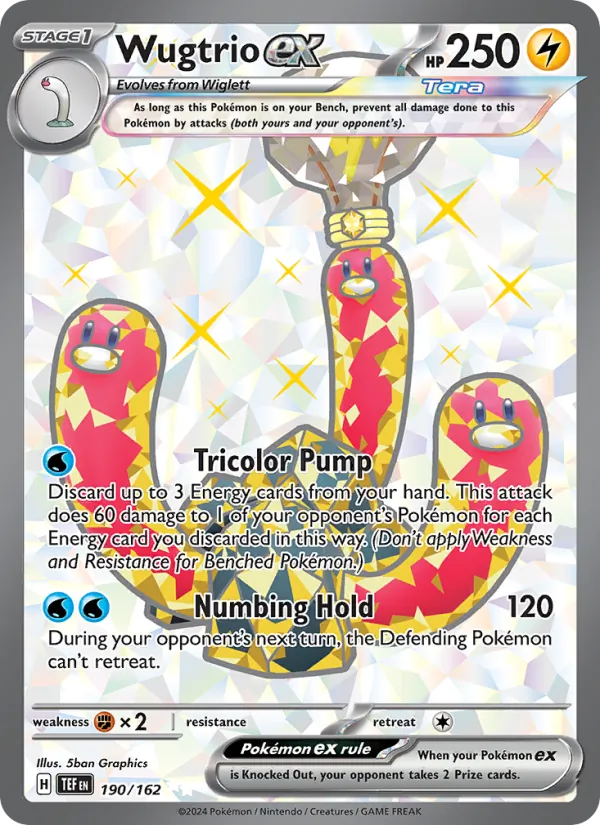 Kartu Wugtrio ex dari Temporal Forces, nomor 190/162
