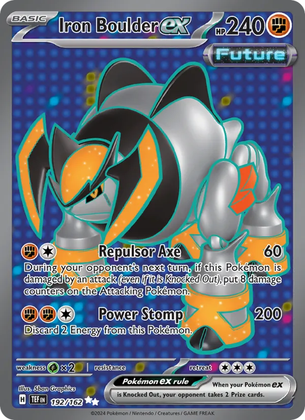 Kartu Iron Boulder ex dari Temporal Forces, nomor 192/162