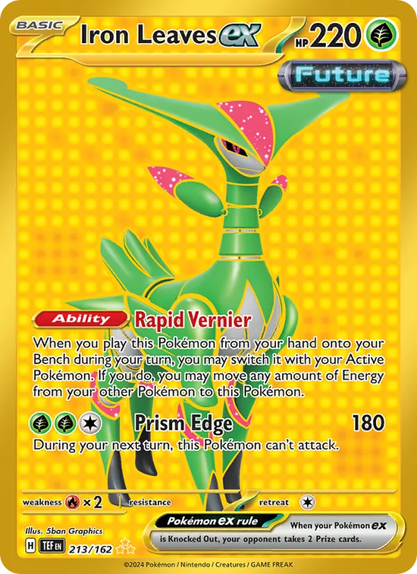 Iron Leaves ex card from Temporal Forces, number 213/162