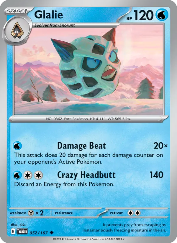Kaart Glalie uit Twilight Masquerade, nummer 052/167