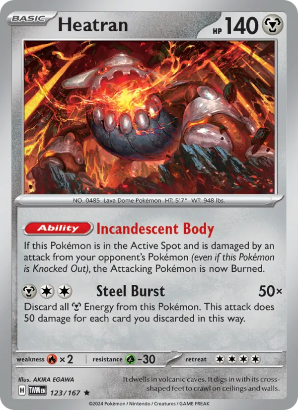 Kartu Heatran dari Twilight Masquerade, nomor 123/167