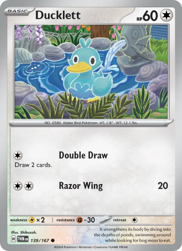 Kaart Ducklett uit Twilight Masquerade, nummer 139/167