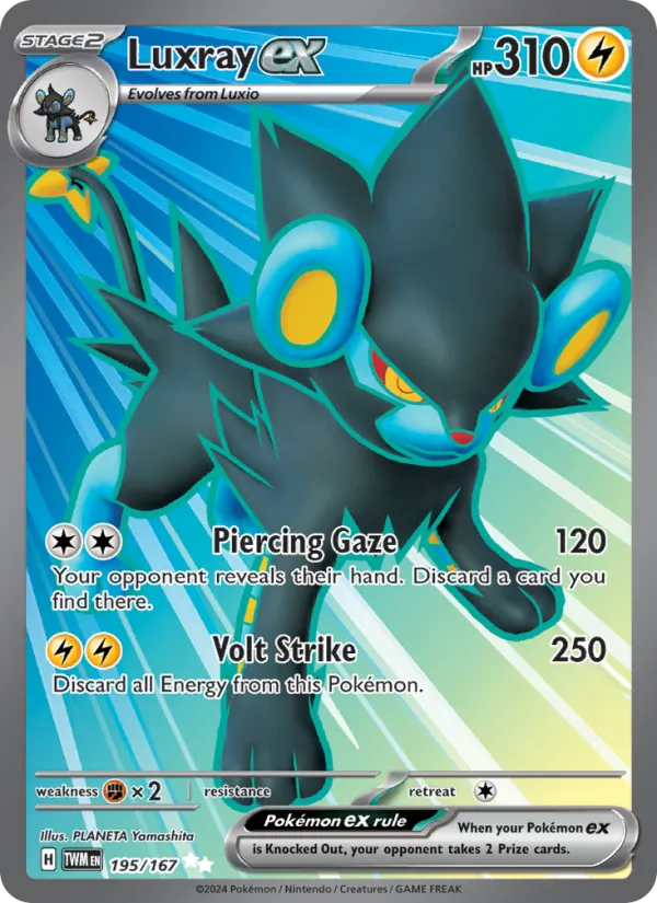 Kaart Luxray ex uit Twilight Masquerade, nummer 195/167