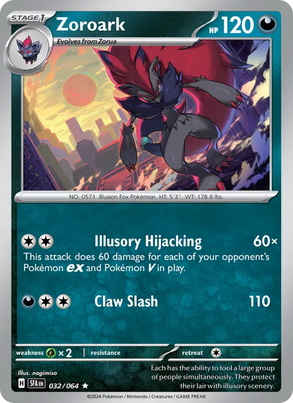 Kaart Zoroark uit Shrouded Fable, nummer 032/64