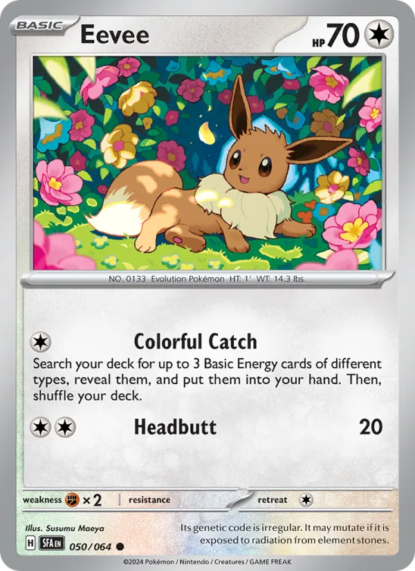 Kaart Eevee uit Shrouded Fable, nummer 050/64