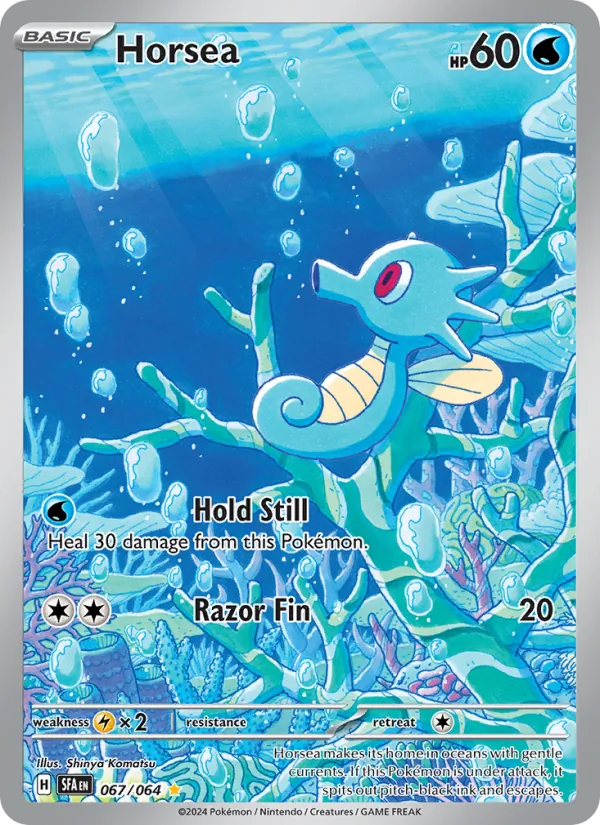 Horsea card from Shrouded Fable, number 067/64