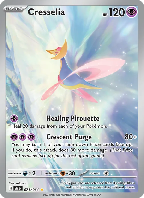 Cresselia card from Shrouded Fable, number 071/64