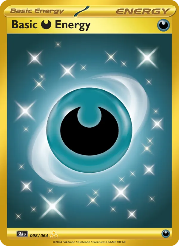 Basic Darkness Energy card from Shrouded Fable, number 098/64