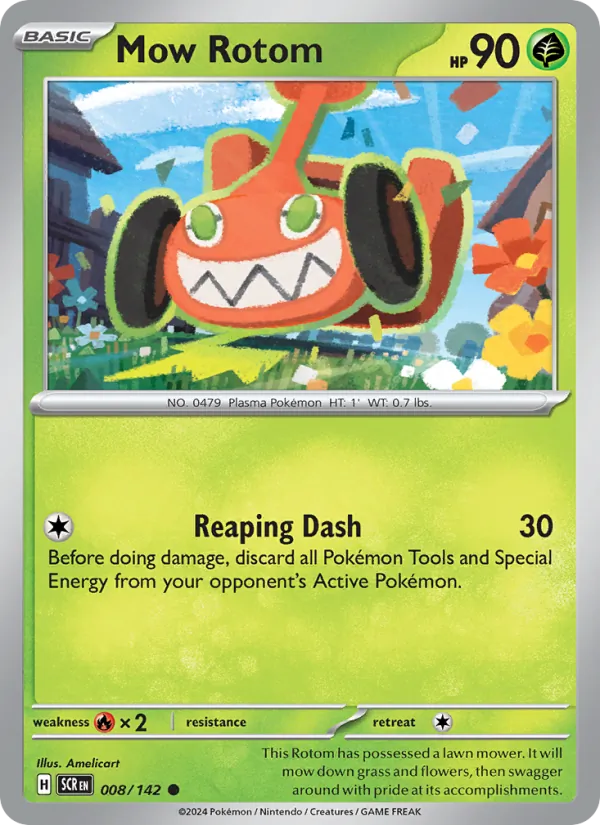 Kaart Mow Rotom uit Stellar Crown, nummer 008/142