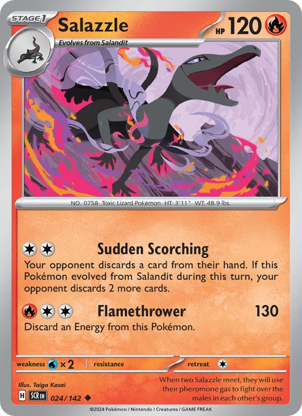Kaart Salazzle uit Stellar Crown, nummer 024/142