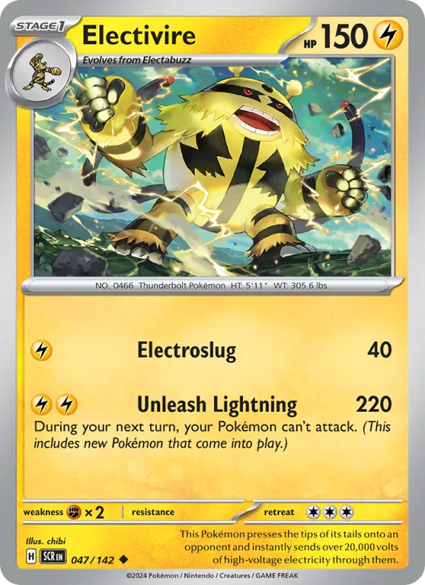 Kartu Electivire dari Stellar Crown, nomor 047/142