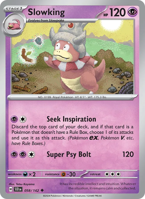Kartu Slowking dari Stellar Crown, nomor 058/142