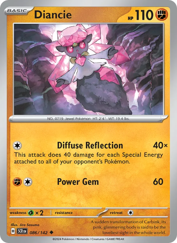 Kaart Diancie uit Stellar Crown, nummer 086/142
