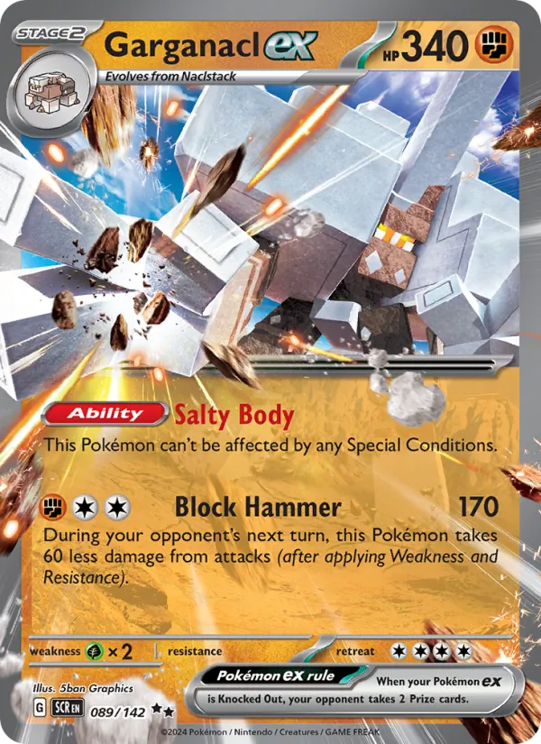 Garganacl ex card from Stellar Crown, number 089/142