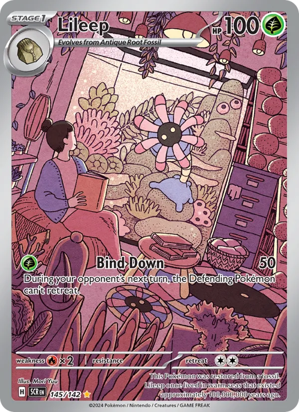 Lileep card from Stellar Crown, number 145/142