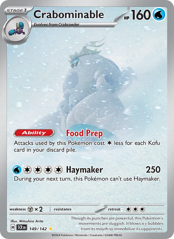 Kartu Crabominable dari Stellar Crown, nomor 149/142