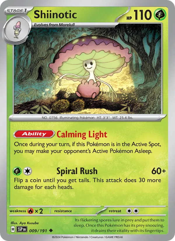 Kartu Shiinotic dari Surging Sparks, nomor 009/191