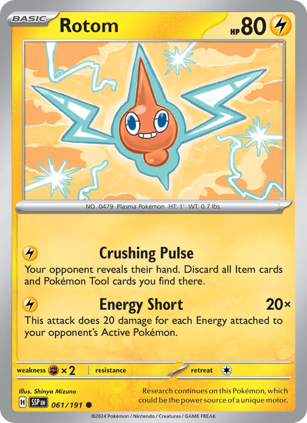 Kartu Rotom dari Surging Sparks, nomor 061/191
