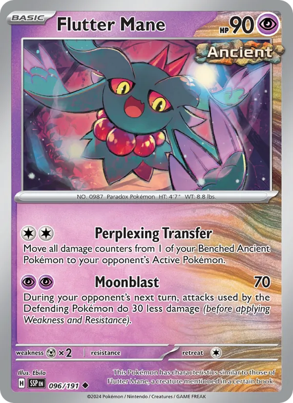 Kartu Flutter Mane dari Surging Sparks, nomor 096/191
