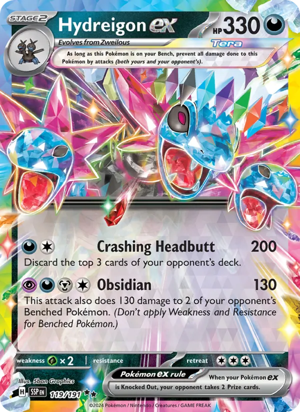 Kartu Hydreigon ex dari Surging Sparks, nomor 119/191