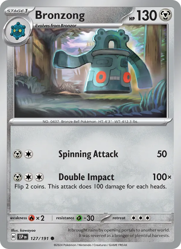 Kartu Bronzong dari Surging Sparks, nomor 127/191