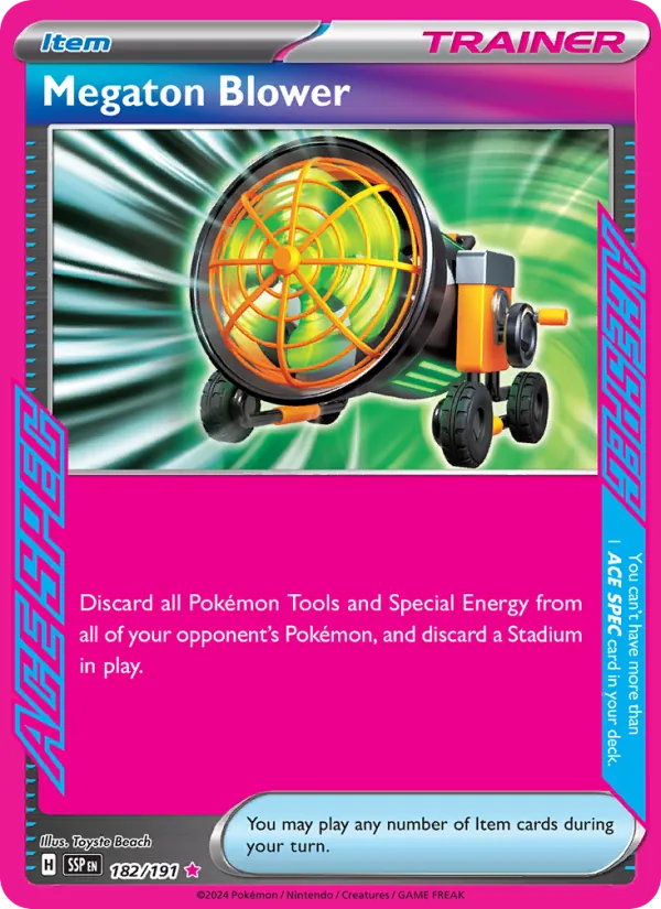 Kartu Megaton Blower dari Surging Sparks, nomor 182/191