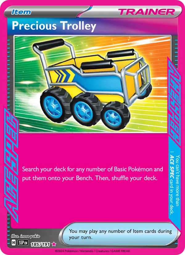 Kartu Precious Trolley dari Surging Sparks, nomor 185/191