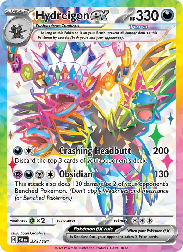 Kartu Hydreigon ex dari Surging Sparks, nomor 223/191