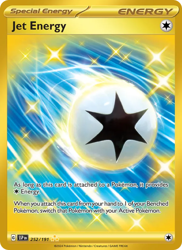 Jet Energy card from Surging Sparks, number 252/191