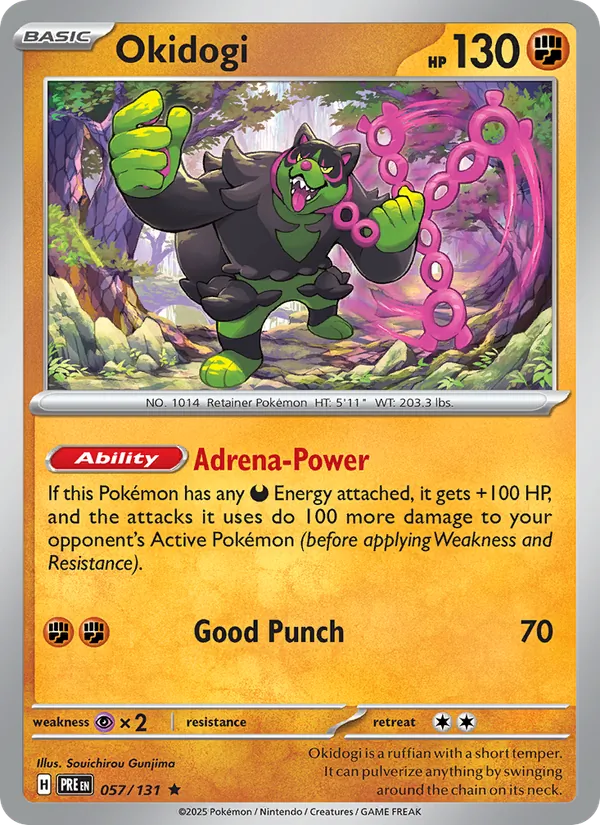 Okidogi card from Prismatic Evolutions, number 057/131