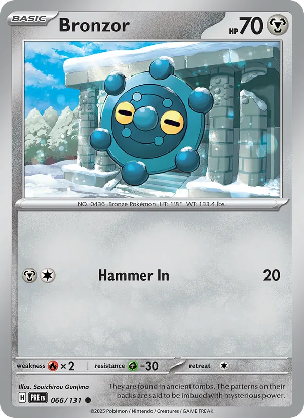Kartu Bronzor dari Prismatic Evolutions, nomor 066/131