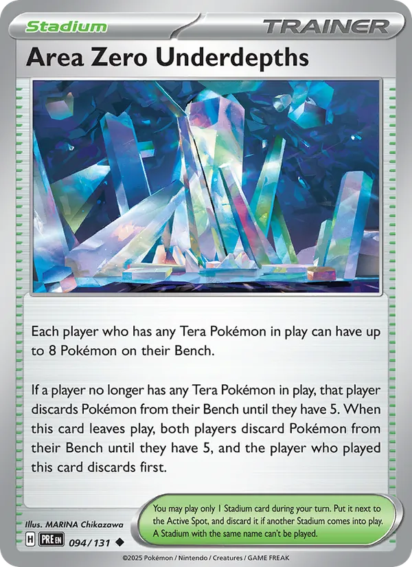 Kaart Area Zero Underdepths uit Prismatic Evolutions, nummer 094/131