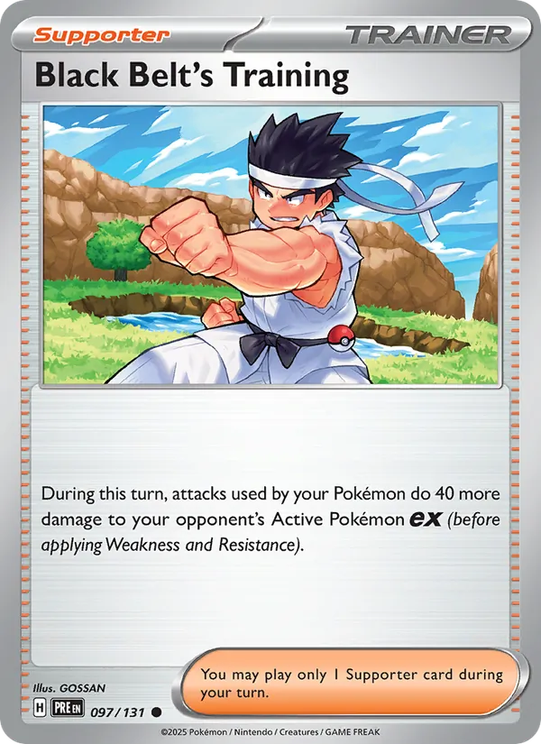 Kaart Black Belt's Training uit Prismatic Evolutions, nummer 097/131