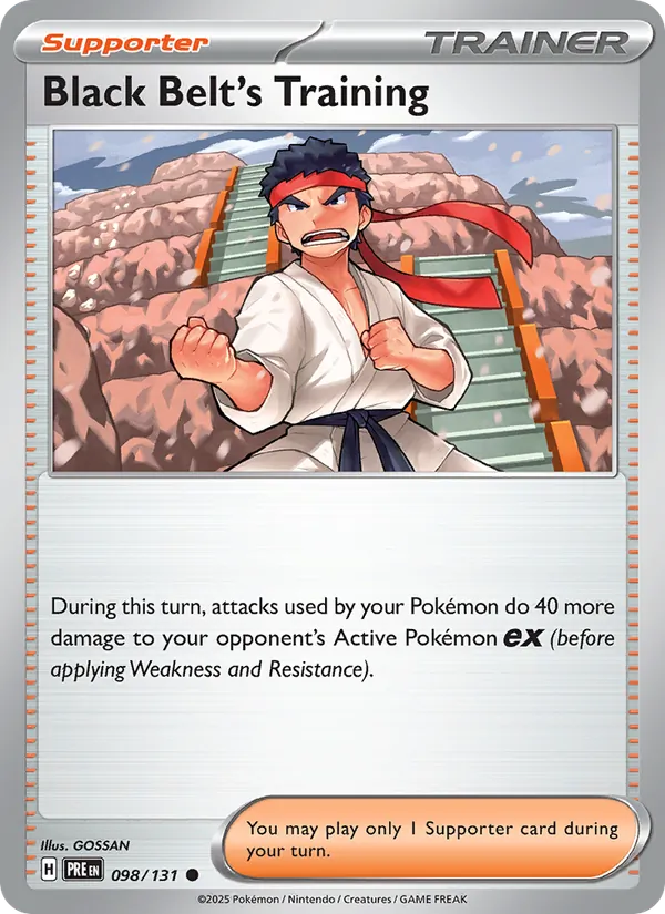 Kartu Black Belt's Training dari Prismatic Evolutions, nomor 098/131