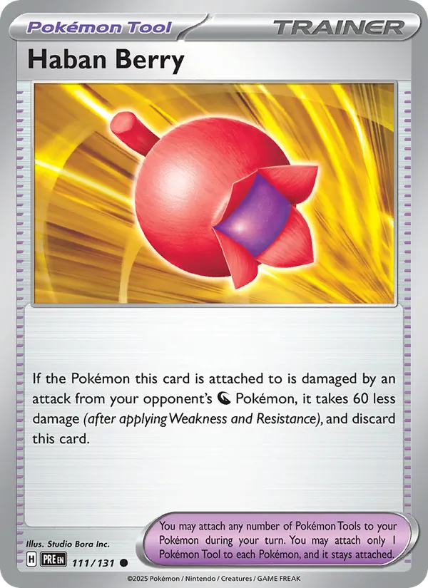 Kartu Haban Berry dari Prismatic Evolutions, nomor 111/131