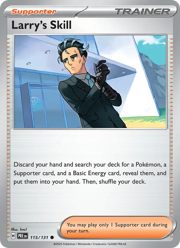 Kaart Larry's Skill uit Prismatic Evolutions, nummer 115/131