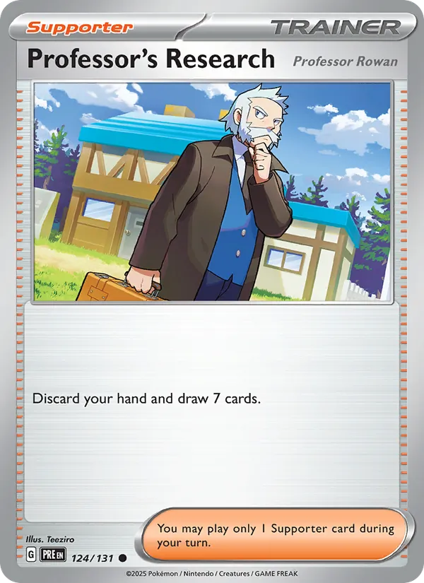 Kaart Professor's Research uit Prismatic Evolutions, nummer 124/131
