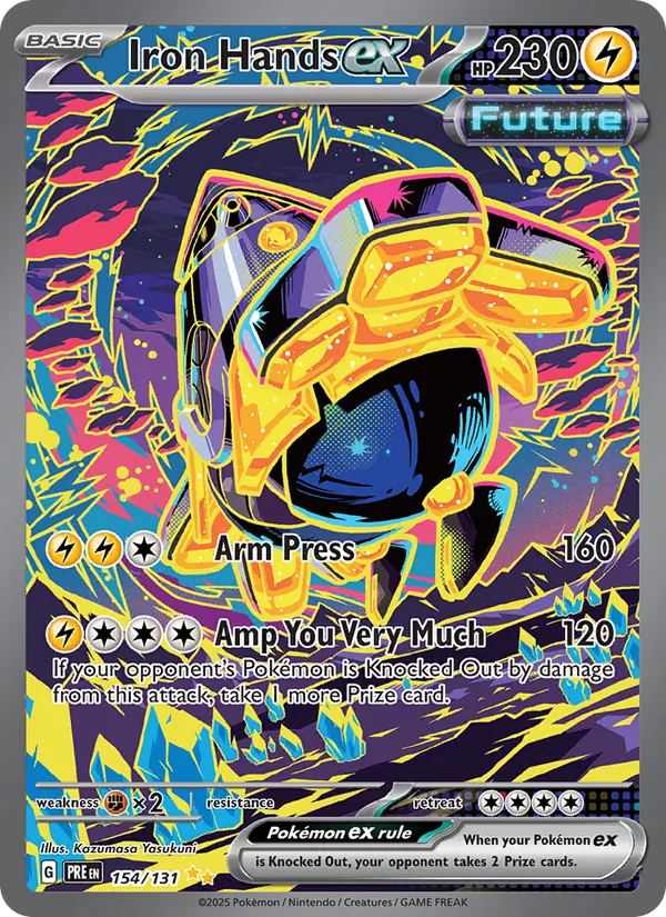 Iron Hands ex card from Prismatic Evolutions, number 154/131