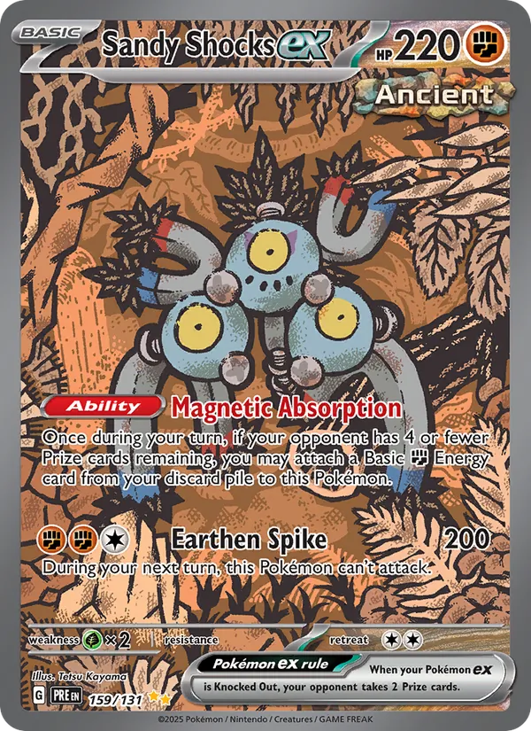 Sandy Shocks ex card from Prismatic Evolutions, number 159/131
