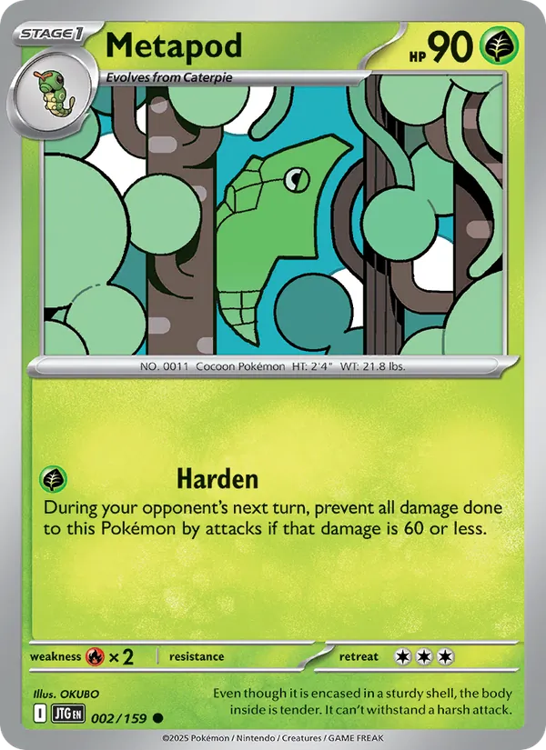 Metapod card from Journey Together, number 002/159