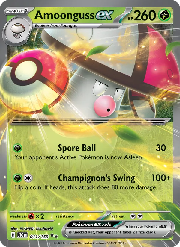 Amoonguss ex card from Journey Together, number 011/159