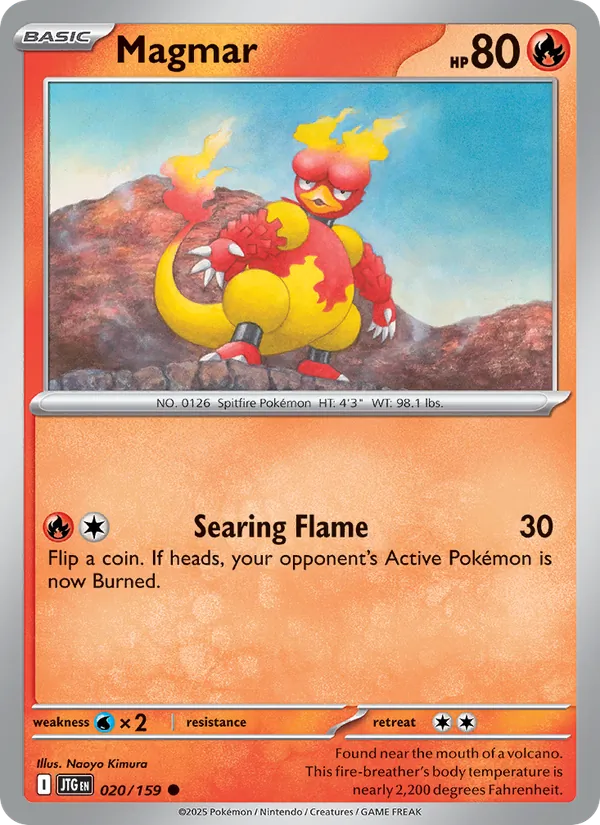 Magmar card from Journey Together, number 020/159
