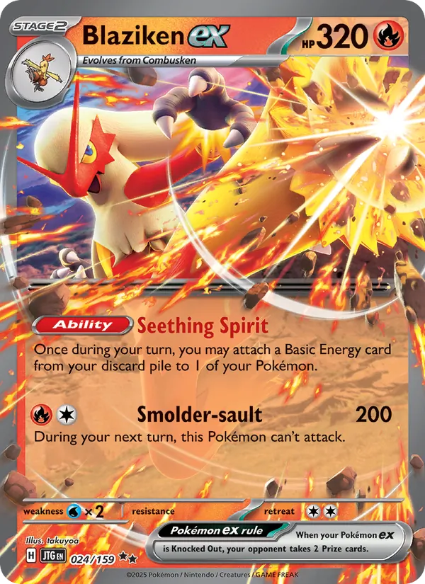 Blaziken ex card from Journey Together, number 024/159