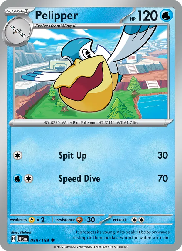 Pelipper card from Journey Together, number 039/159