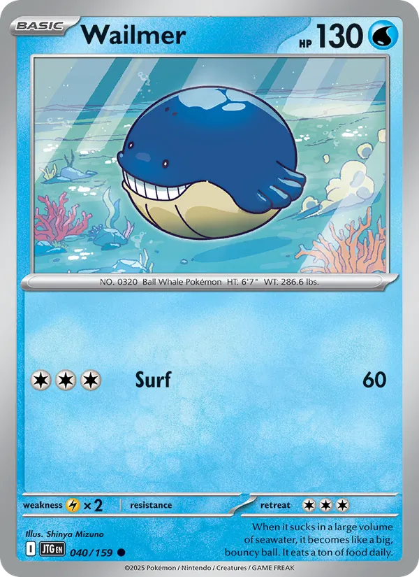 Wailmer card from Journey Together, number 040/159