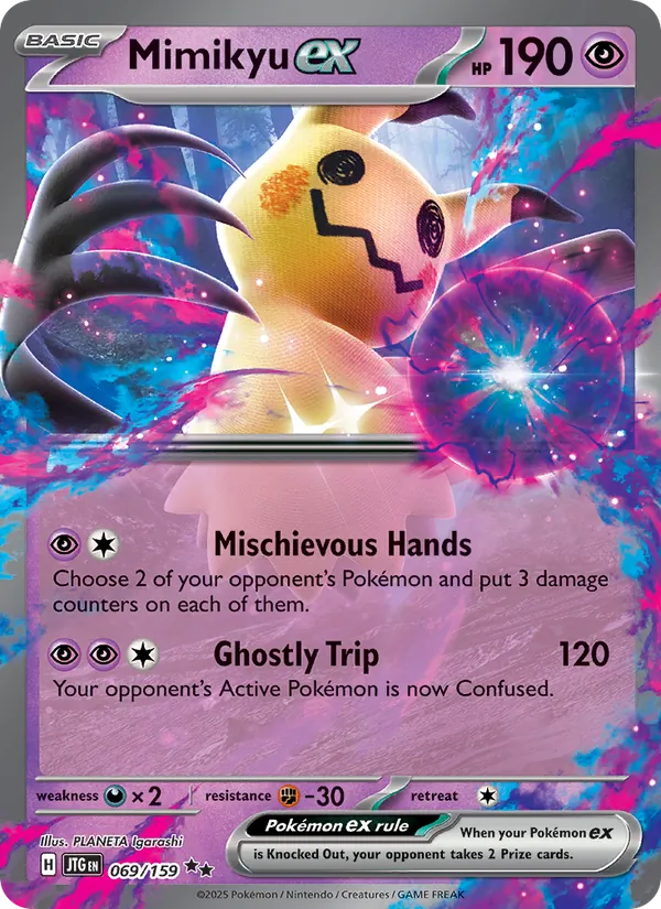 Mimikyu ex card from Journey Together, number 069/159