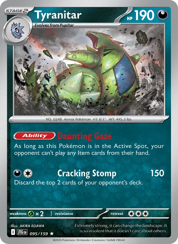 Tyranitar card from Journey Together, number 095/159