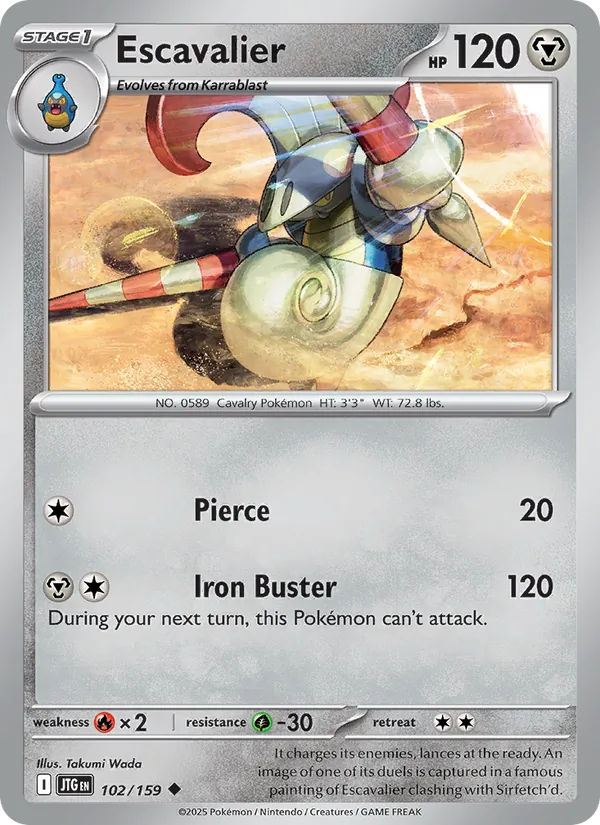 Escavalier card from Journey Together, number 102/159
